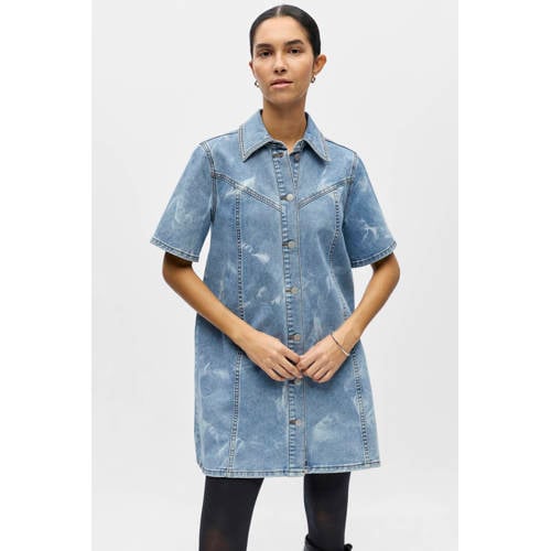 OBJECT denim mini jurk light blue denim afbeelding