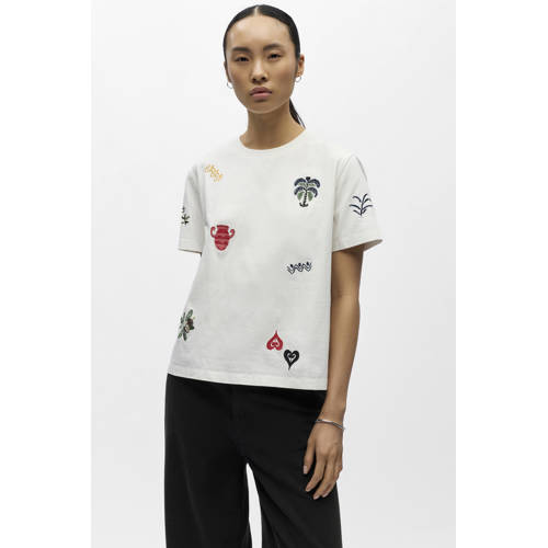 OBJECT T-shirt ecru afbeelding