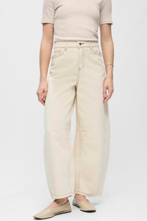 OBJMIO high waist cropped jeans beige