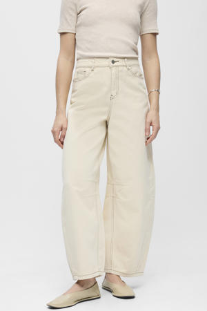 OBJMIO high waist cropped jeans beige