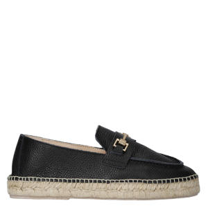 leren espadrilles zwart