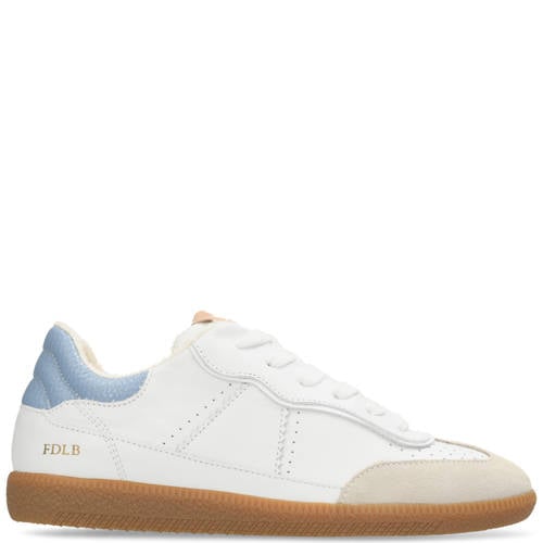 Fred de la Bretoniere leren sneakers wit/blauw afbeelding