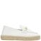Fred de la Bretoniere Eazia Giorgi leren espadrilles met siergesp wit