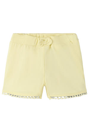 regular waist casual short lichtgeel
