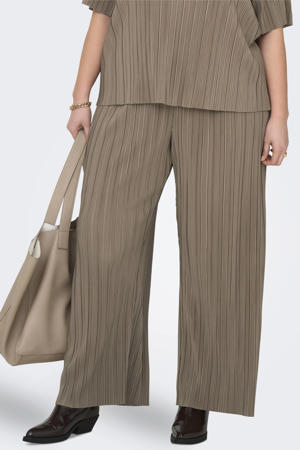 wide leg regular waist casual broek