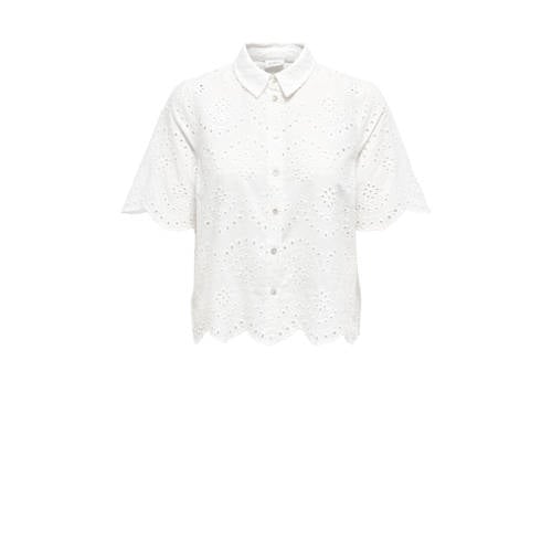 ONLY CARMAKOMA blouse ecru broderie afbeelding