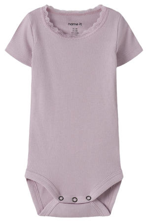 romper roze rib gebreid