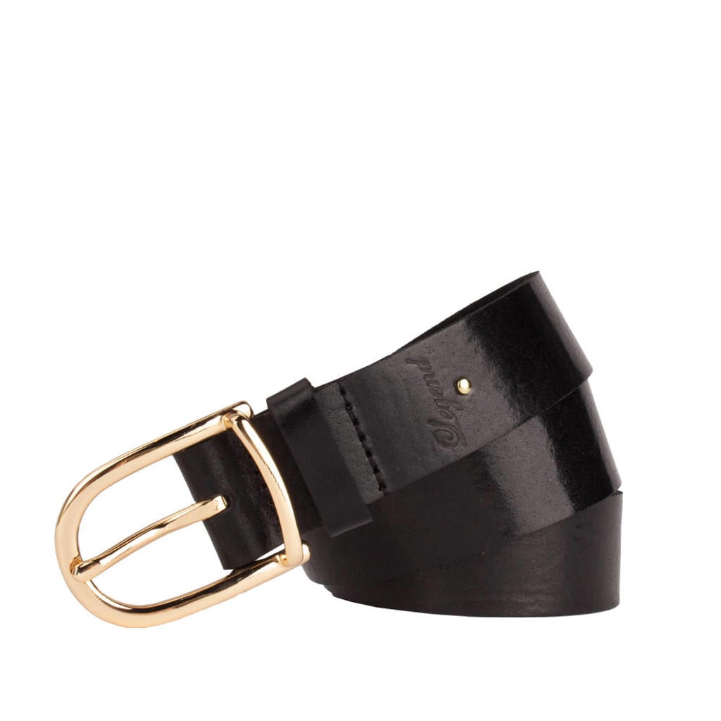 Legend leren riem zwart