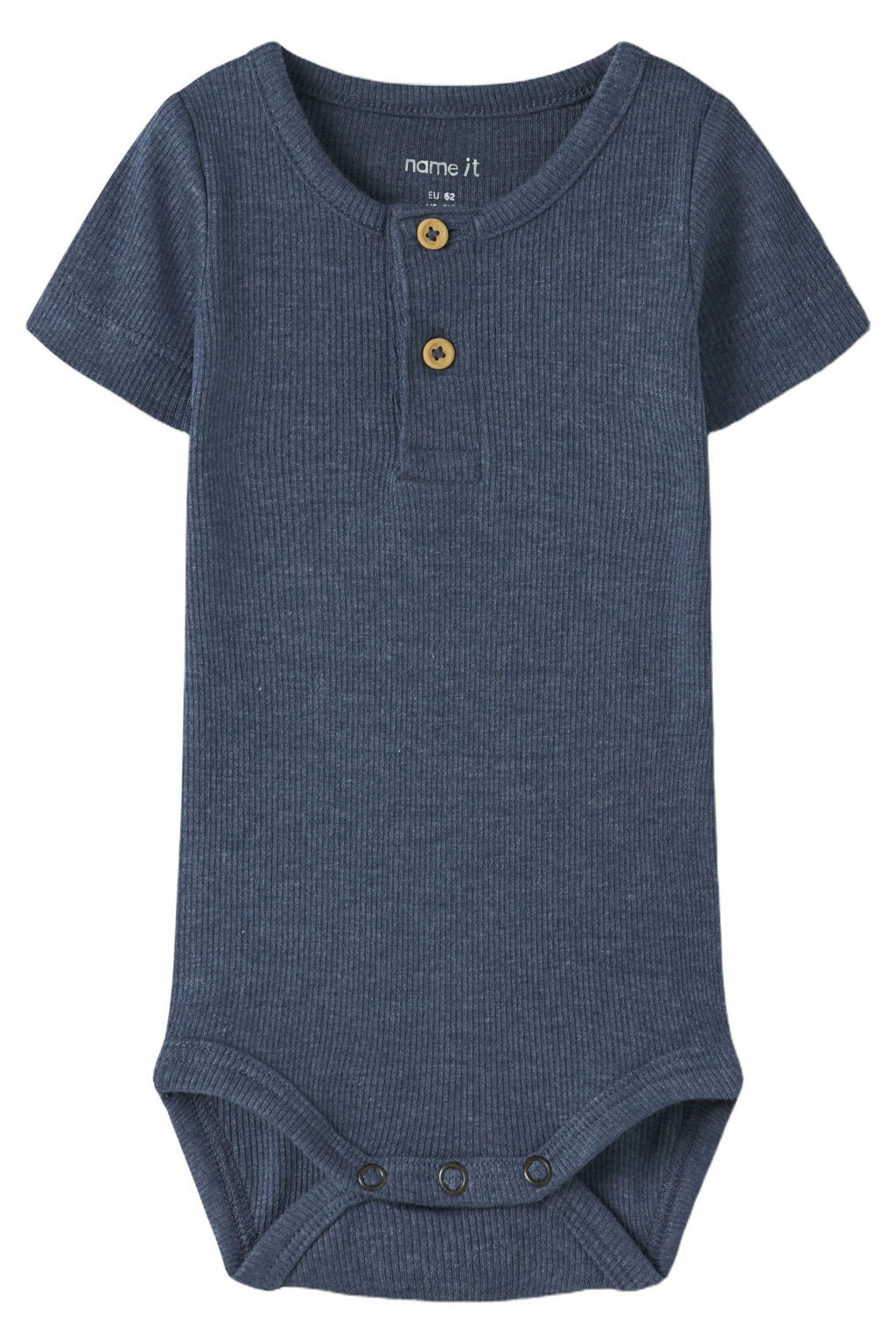 NAME IT BABY romper rib gebreid donkerblauw