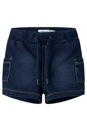 regular short dark blue denim