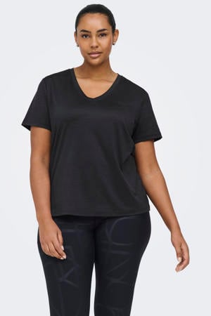 Plus Size sportshirt Onpcore zwart