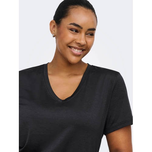 ONLY PLAY CURVY Plus Size sportshirt Onpcore zwart afbeelding