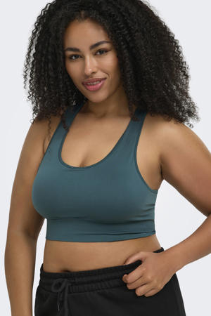 Plus Size level 2 sportbh ONPDAISY - petrol