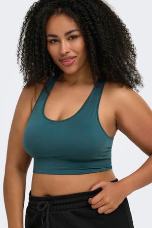 Plus Size level 2 sportbh ONPDAISY - petrol