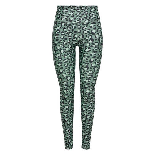 ONLY PLAY CURVY Plus Size sportlegging ONPJAM zwart/groen afbeelding
