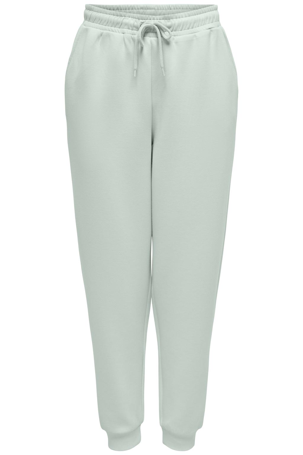 Mintgroene dames ONLY PLAY CURVY Plus Size joggingbroek van polyester met regular fit, regular waist en effen