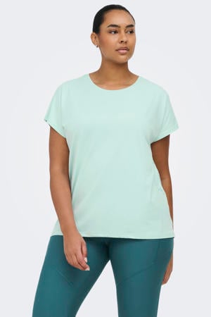 Plus Size sportshirt ONPAUBREE lichtblauw