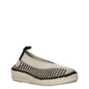 thumbnail: Shabbies Amsterdam PALMA Kimono leren espadrilles zwart/beige