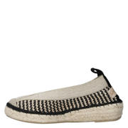 thumbnail: Shabbies Amsterdam PALMA Kimono leren espadrilles zwart/beige