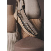 thumbnail: Shabbies Amsterdam PALMA Kimono leren espadrilles zwart/beige