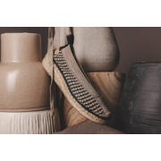 thumbnail: Shabbies Amsterdam PALMA Kimono leren espadrilles zwart/beige
