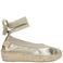 Shabbies Amsterdam leren espadrilles goud