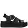 Shabbies Amsterdam leren sandalen zwart