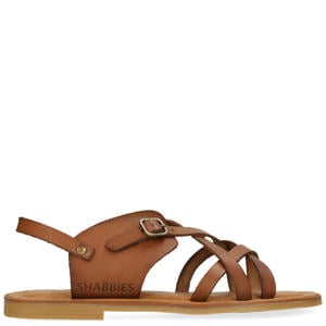 leren sandalen cognac