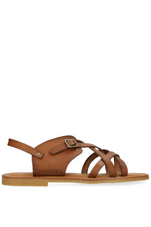 leren sandalen cognac