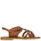 Shabbies Amsterdam leren sandalen cognac