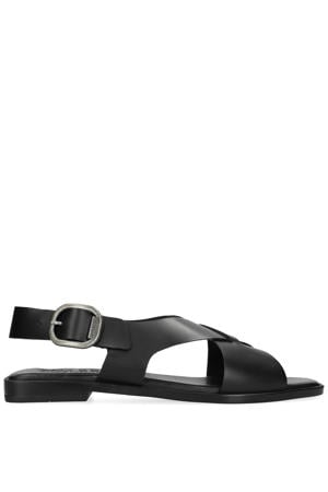 leren sandalen zwart