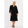 YOEK jacquard midi jurk Plus Size - zwart