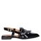 Nelson lak slingback loafers zwart
