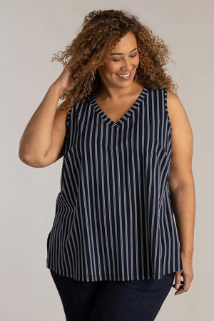 gestreepte top donkerblauw