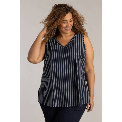 Colletta gestreepte top donkerblauw afbeelding
