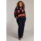 Colletta gebloemde blouse zwart