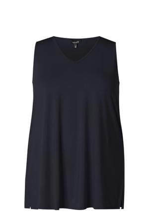 mouwloze top zwart