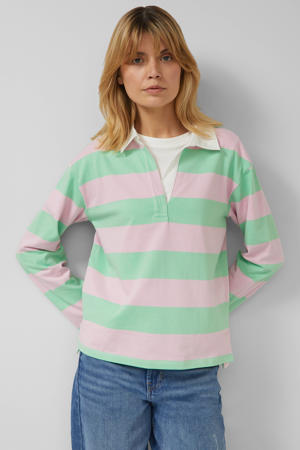 gestreepte sweater roze