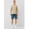 QS denim regular short donkerblauw