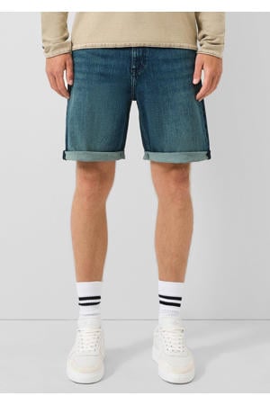 denim regular short donkerblauw