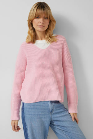 gebreide trui roze
