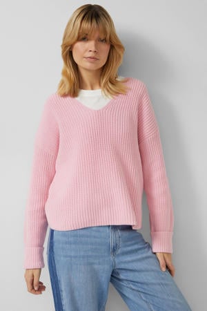 gebreide trui roze
