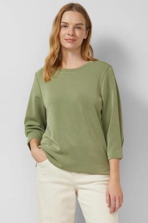 zachte sweater khakigroen