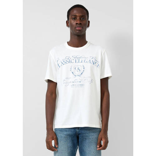 QS regular T-shirt ecru afbeelding