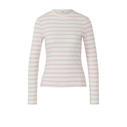 s.Oliver gestreepte top roze afbeelding