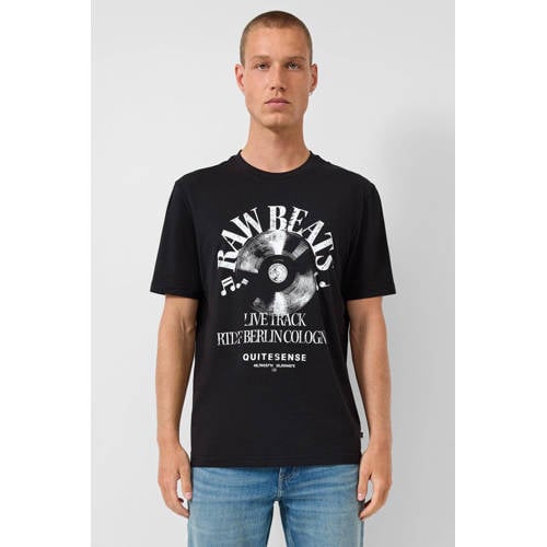 QS regular T-shirt zwart afbeelding