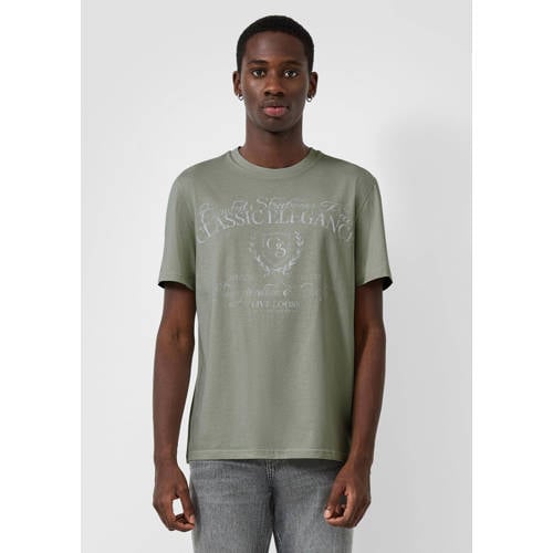 QS regular T-shirt groen afbeelding