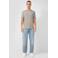 QS regular T-shirt lichtgrijs