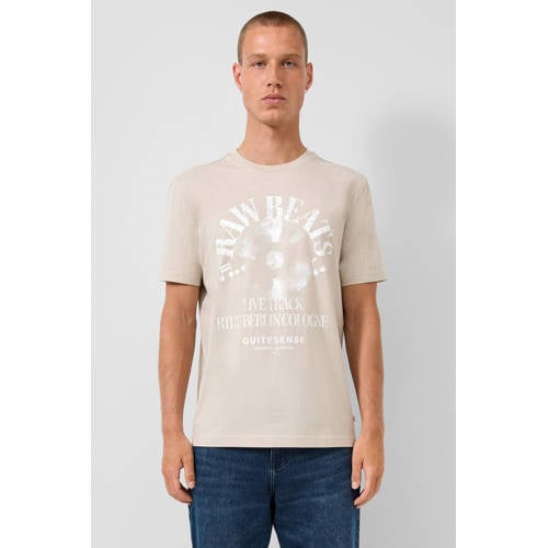 QS regular T-shirt beige afbeelding