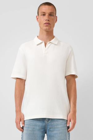 regular polo wit gebreid